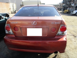 2001 LEXUS IS300 ORANGE 3.0L AT Z16555